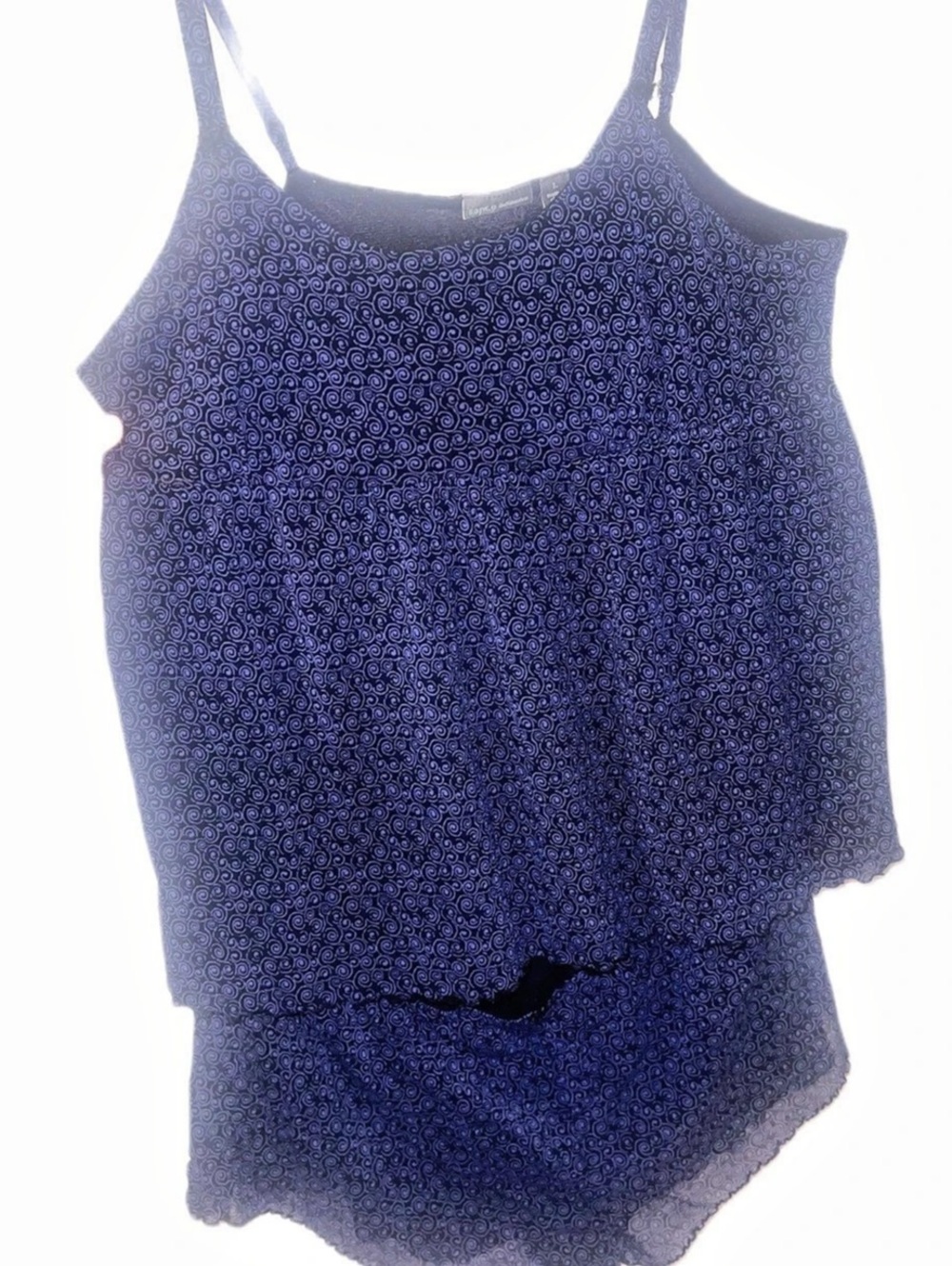 APT 9 Intimates PJ's Y2K 2-pc Babydoll Pajama set - cami top + boy shorts Large